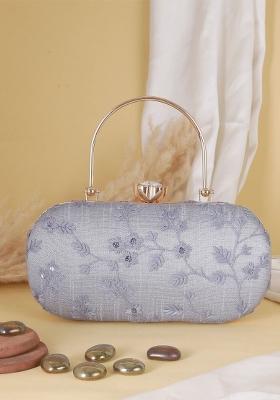 Embroidered Box Clutch