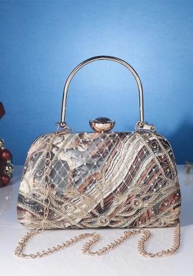 Embroidered Box Clutch