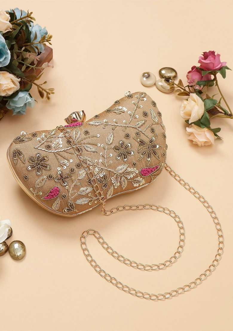 Embroidered Box Clutch - Indya