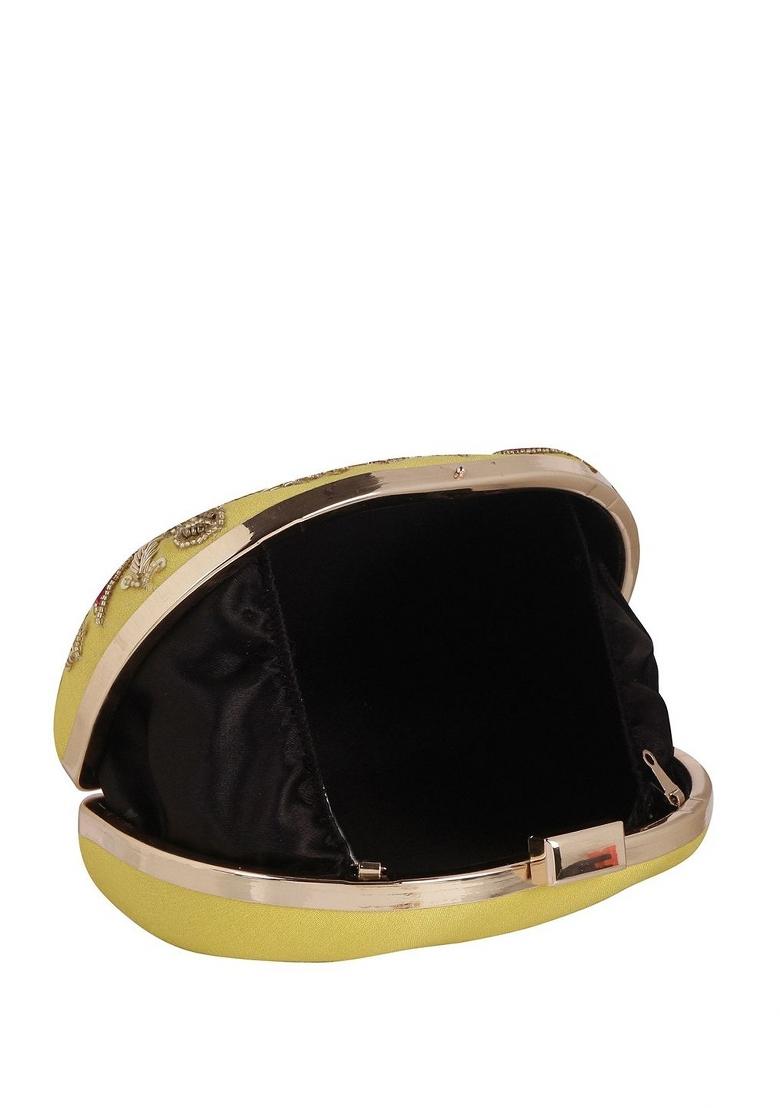 Embroidered Embellished Box Clutch