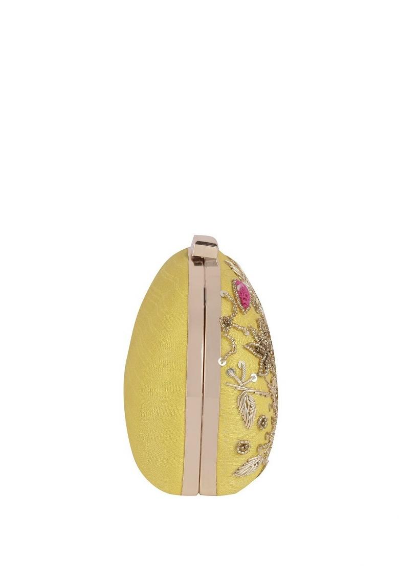 Embroidered Embellished Box Clutch