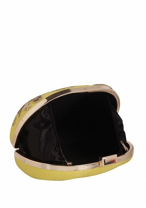 Embroidered Embellished Box Clutch