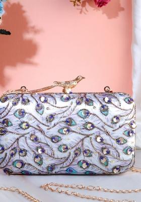 Water Resistant Embellished Box Clutch