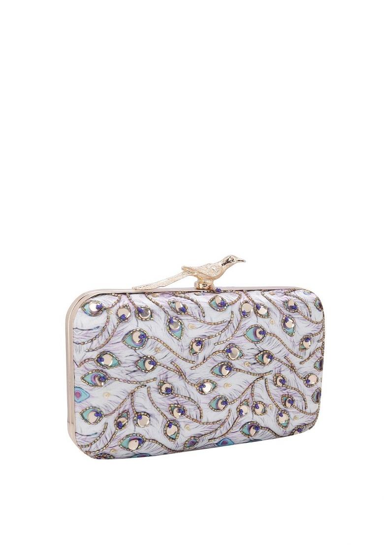 Water Resistant Embellished Box Clutch