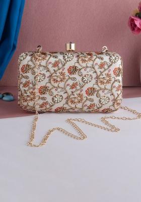 Water Resistant Embellished Box Clutch