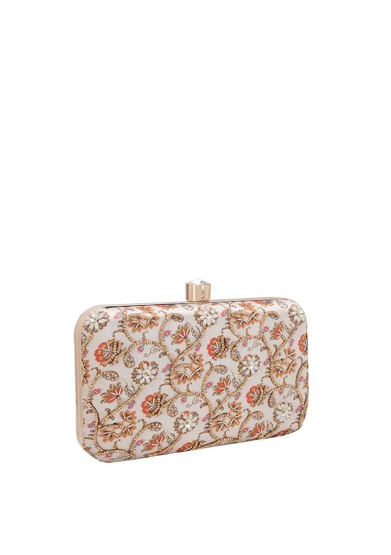 Water Resistant Embellished Box Clutch