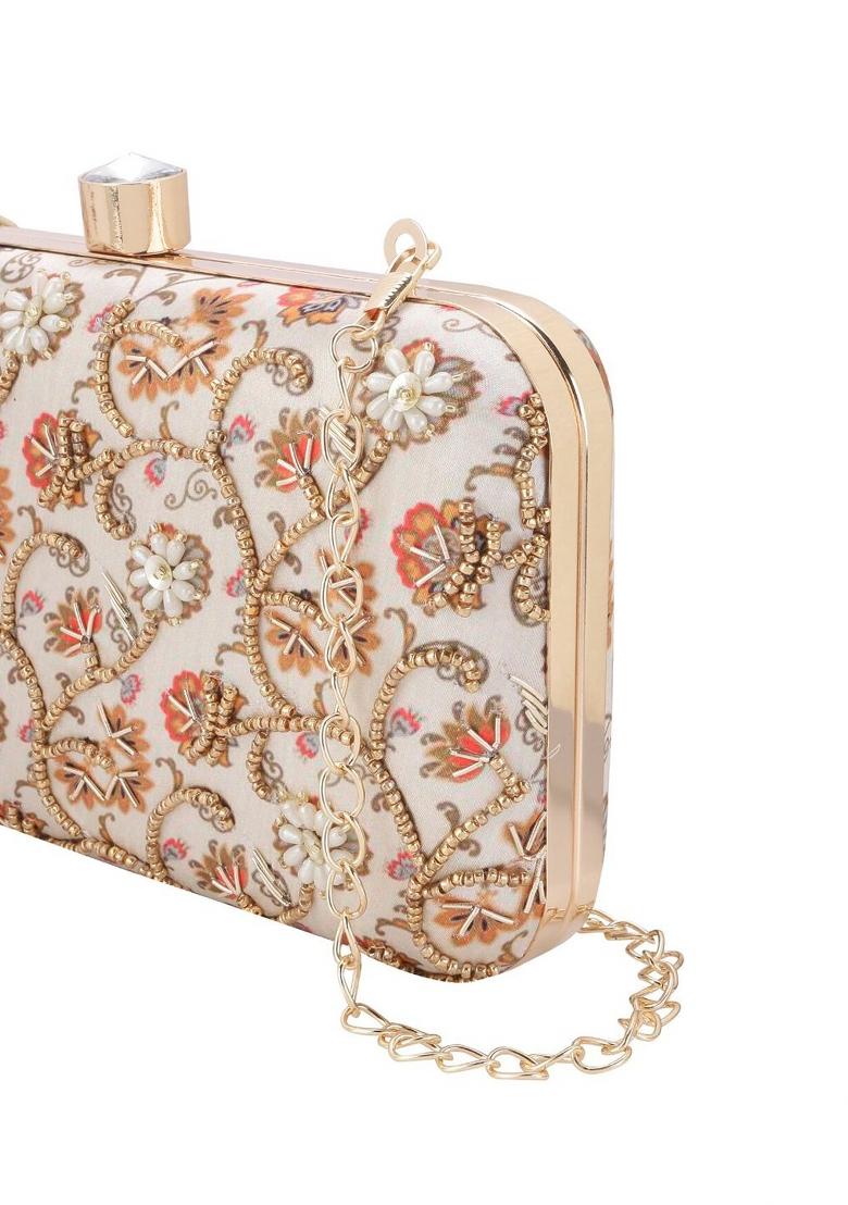 Water Resistant Embellished Box Clutch