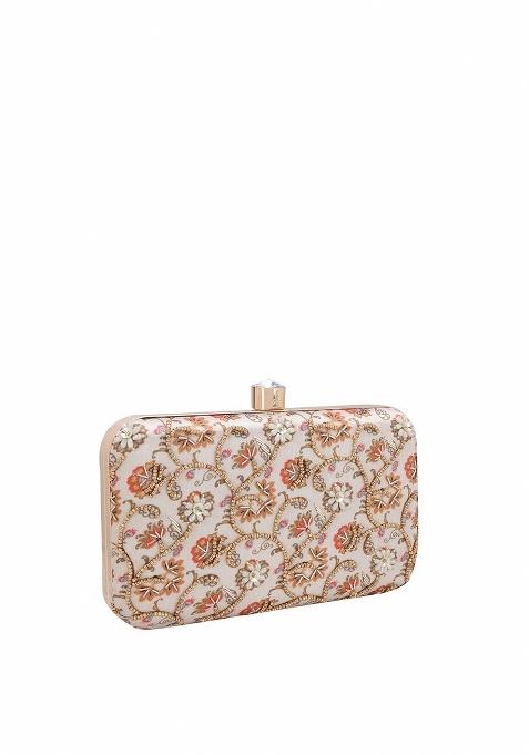 Water Resistant Embellished Box Clutch