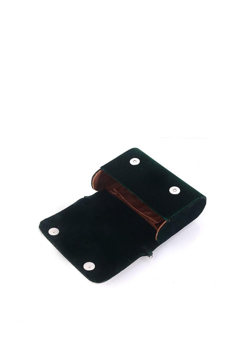 Embroidered Embellished Box Clutch