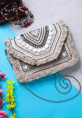 Women Embroidered Envelop Clutch