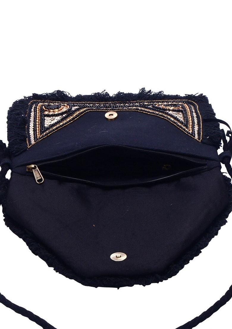 Embroidered Envelope Clutch