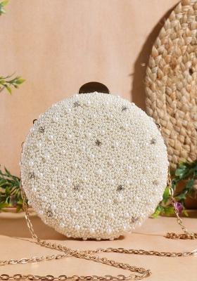 Embroidered Box Clutch