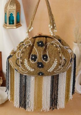 Embroidered Box Clutch