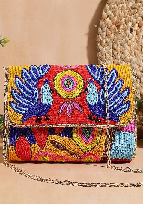 Embellished Foldover Clutch