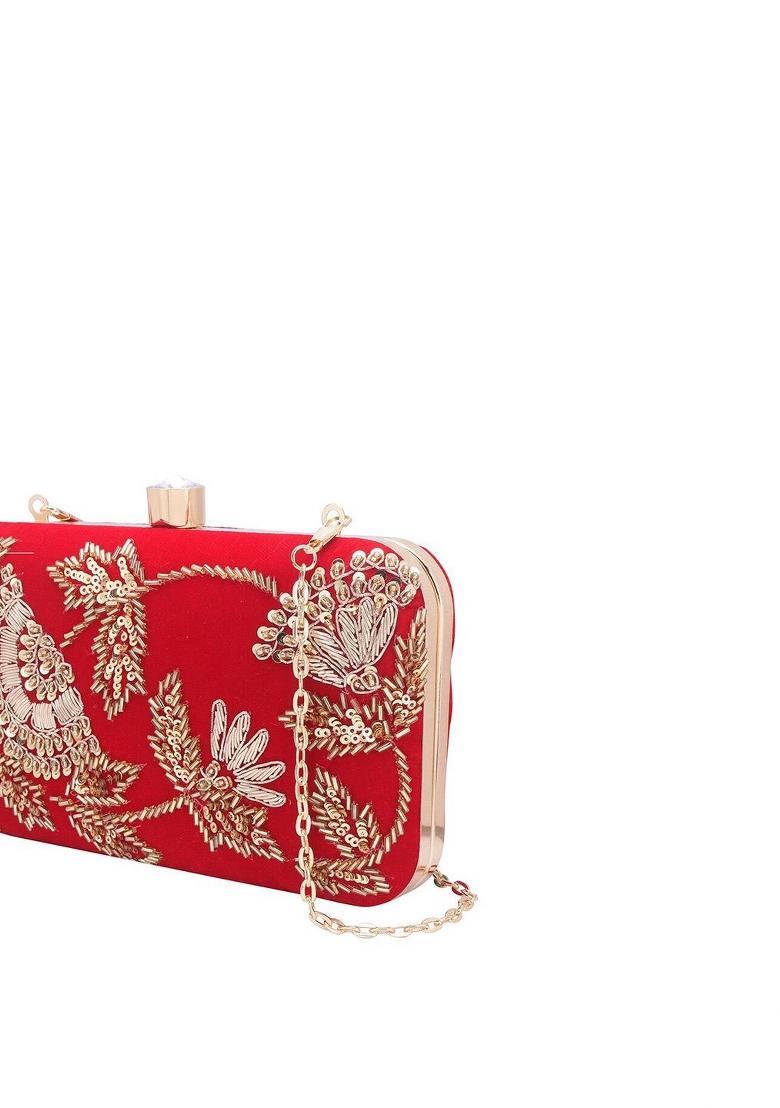 Embroidered Box Clutch - Indya