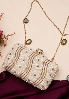 Women Embroidered Box Clutch