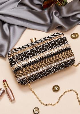 Women Embellished Box Clutch