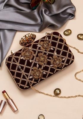 Embellished Box Clutch