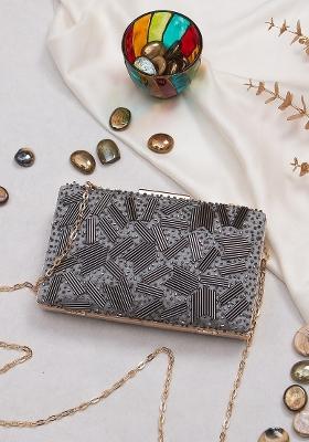 Embellished Box Clutch