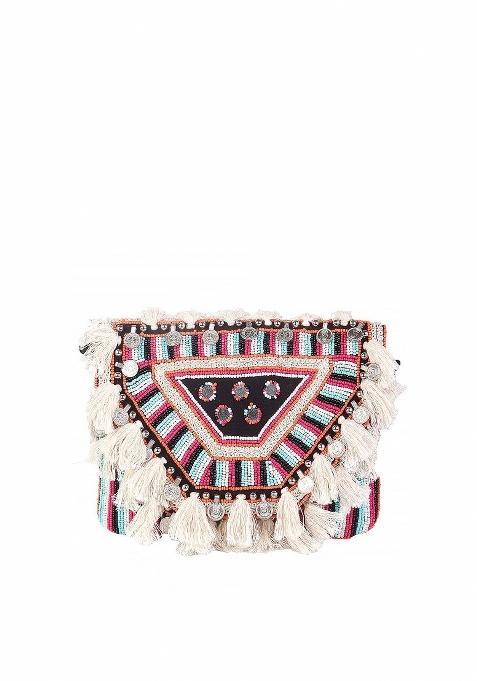 Gold Toned Embellished Potli