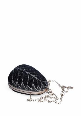 Black Embellished Purse Clutch