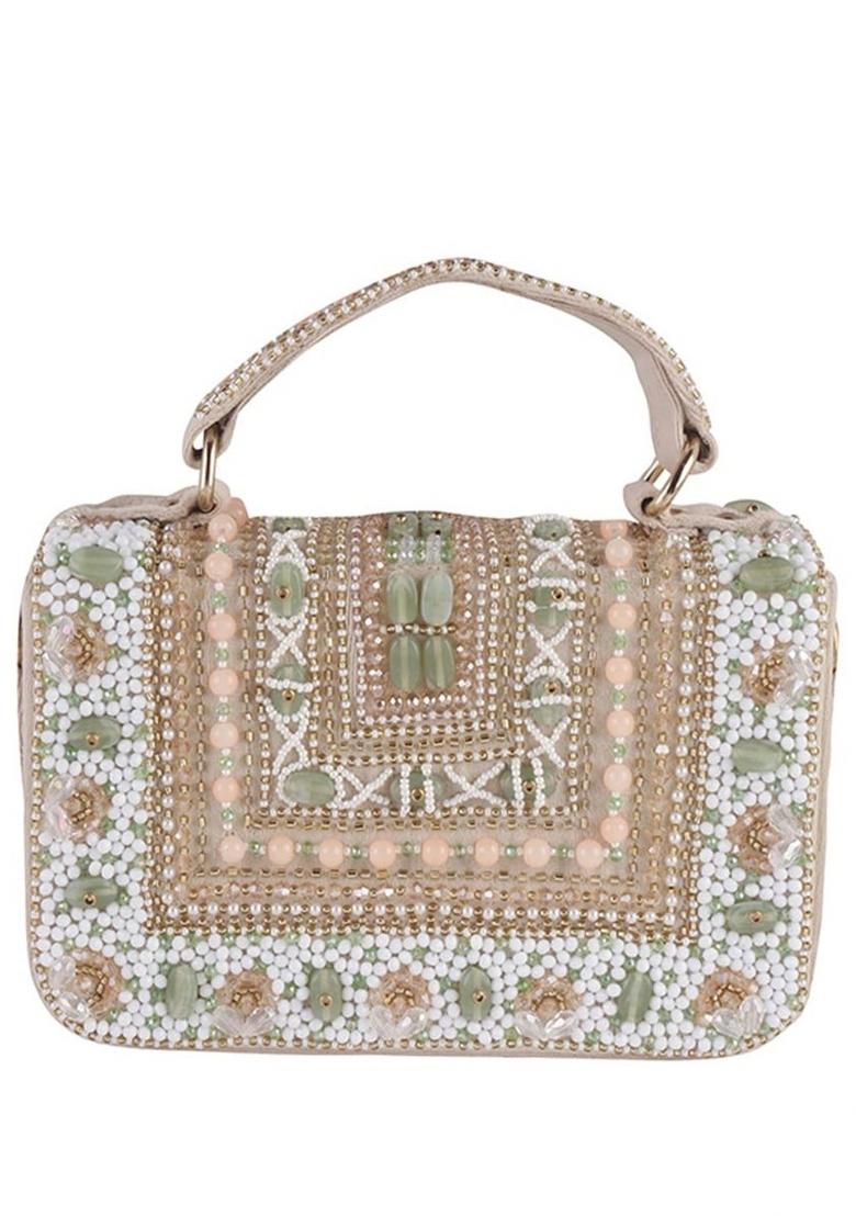 Embellished Box Clutch - Indya