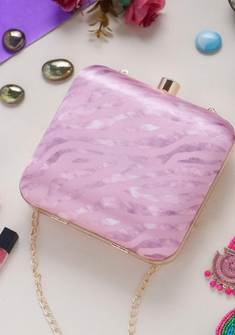 Water Resistant Printed Box Clutch