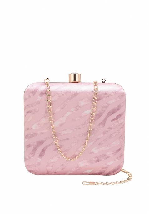 Water Resistant Printed Box Clutch