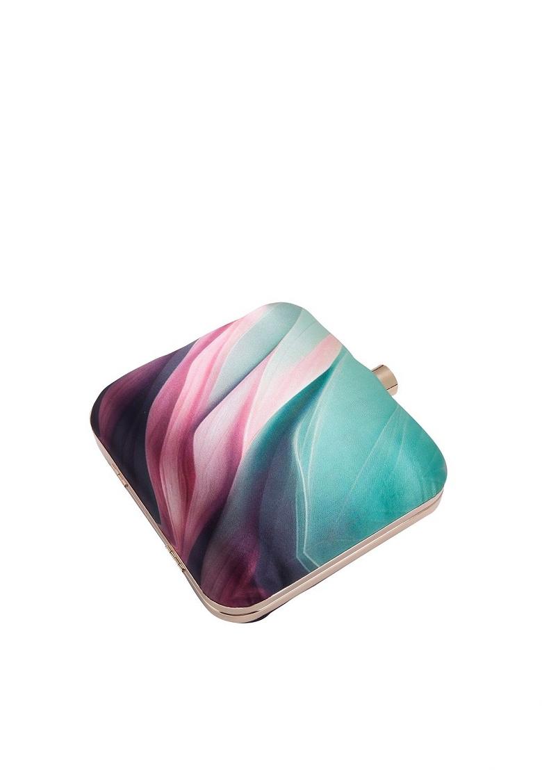Water Resistant Printed Box Clutch
