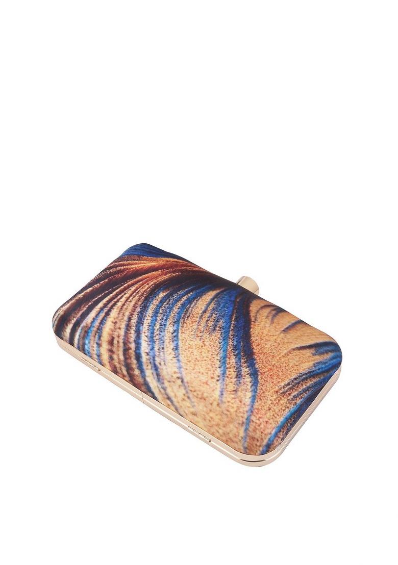 Abstract Printed Box Clutch - Indya