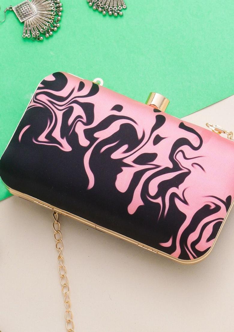 Water Resistant Printed Box Clutch