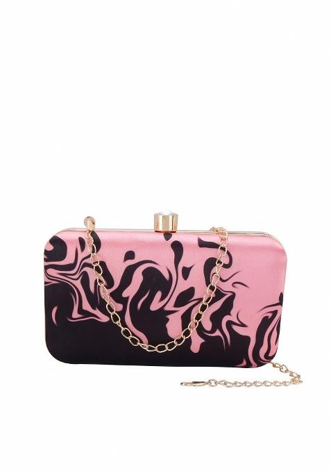 Water Resistant Printed Box Clutch