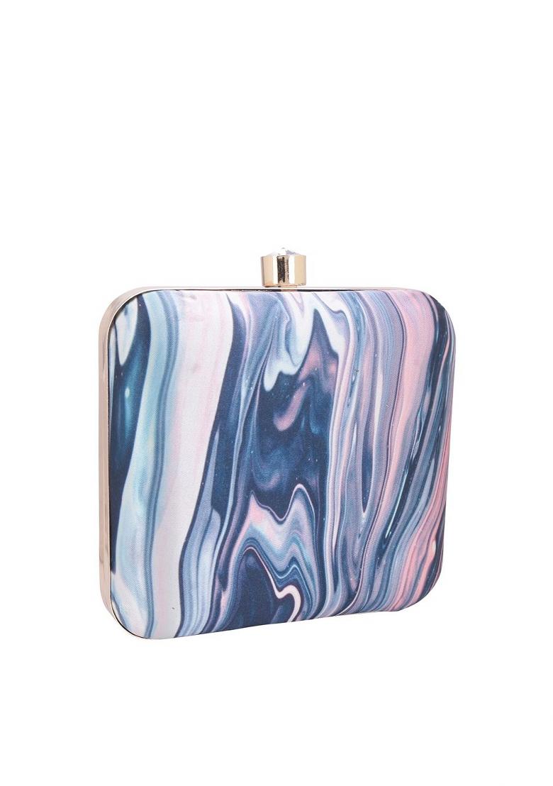 Water Resistant Printed Box Clutch