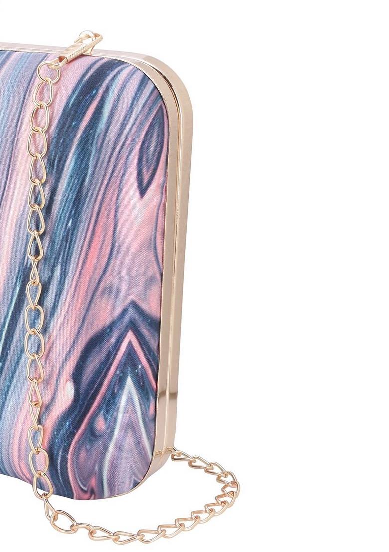 Water Resistant Printed Box Clutch