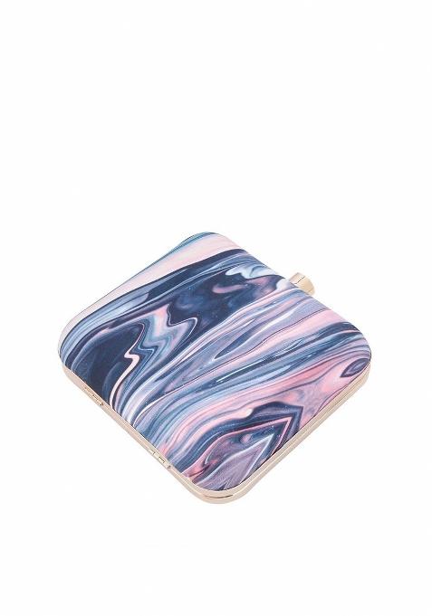 Water Resistant Printed Box Clutch