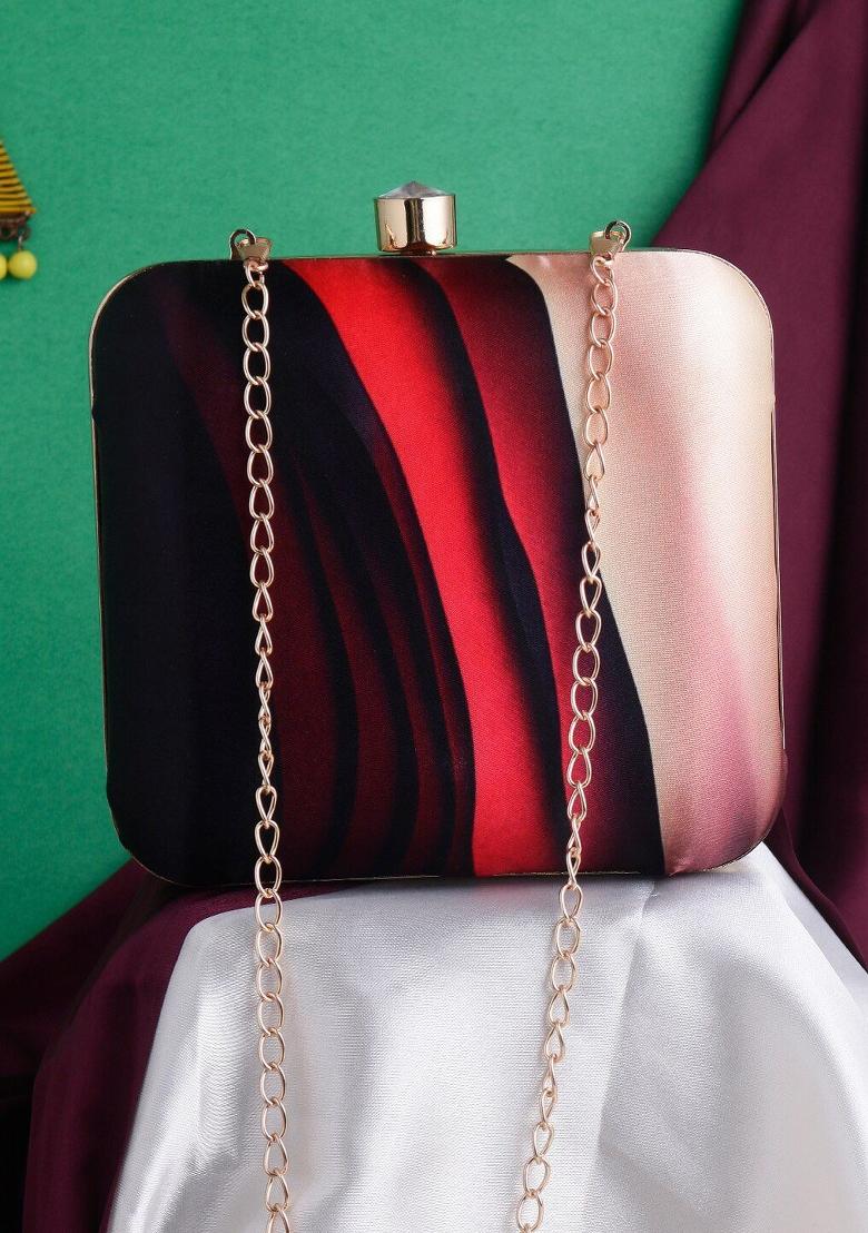 Water Resistant Printed Box Clutch