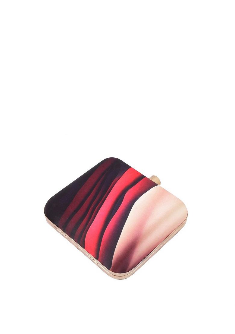 Water Resistant Printed Box Clutch