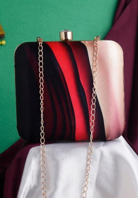 Water Resistant Printed Box Clutch