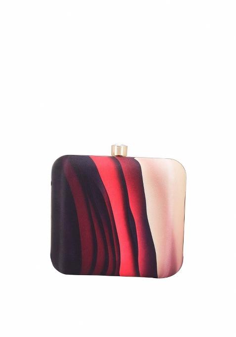 Water Resistant Printed Box Clutch