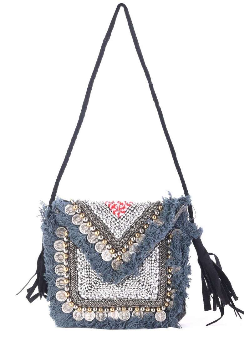Women Embellished Envelope Clutch - Indya