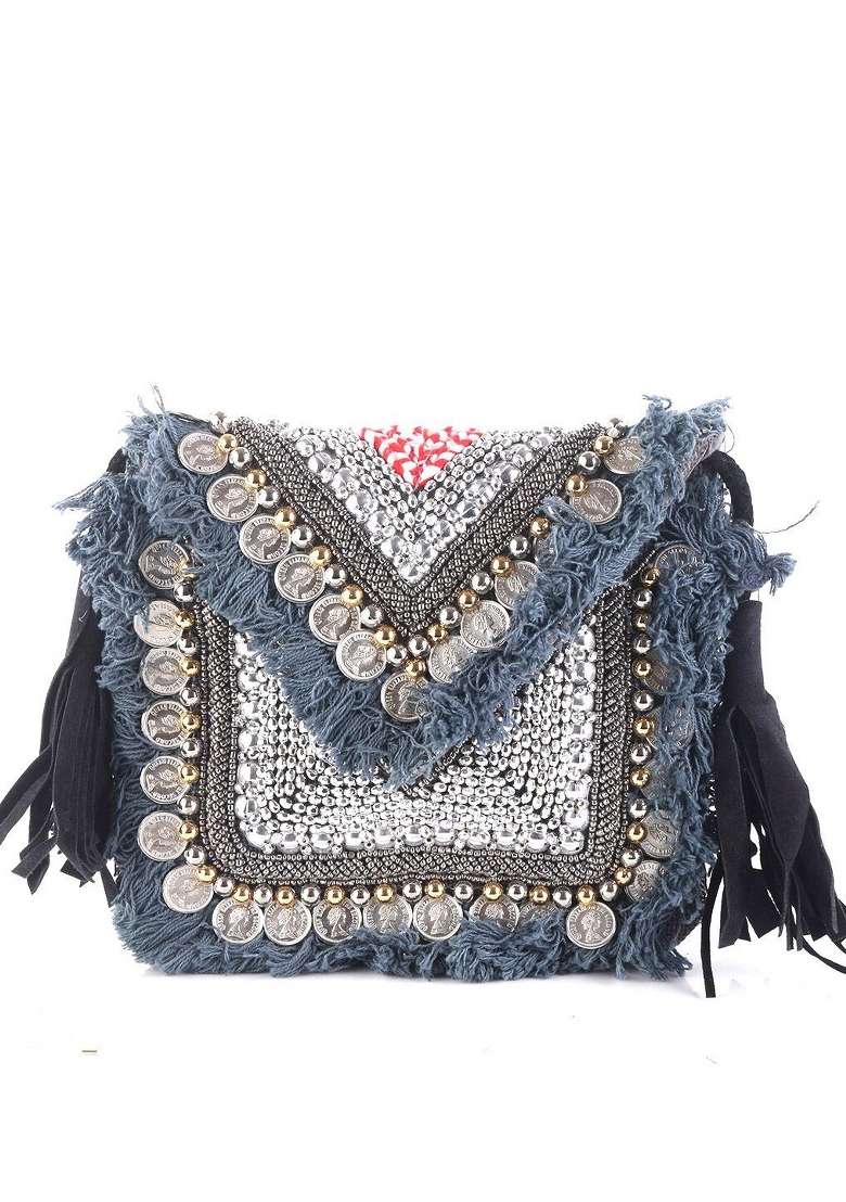 Women Embellished Envelope Clutch - Indya