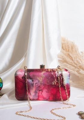 Women Printed Box Clutch