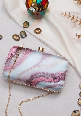 Women Printed Box Clutch