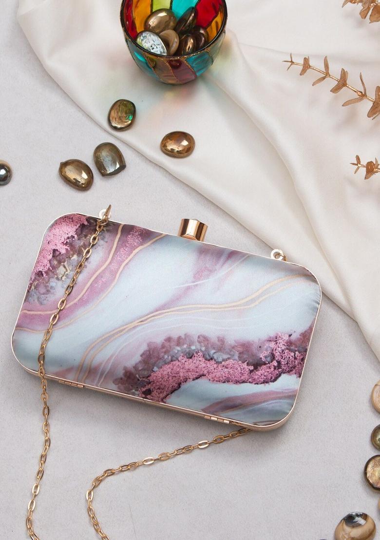 Women Printed Box Clutch