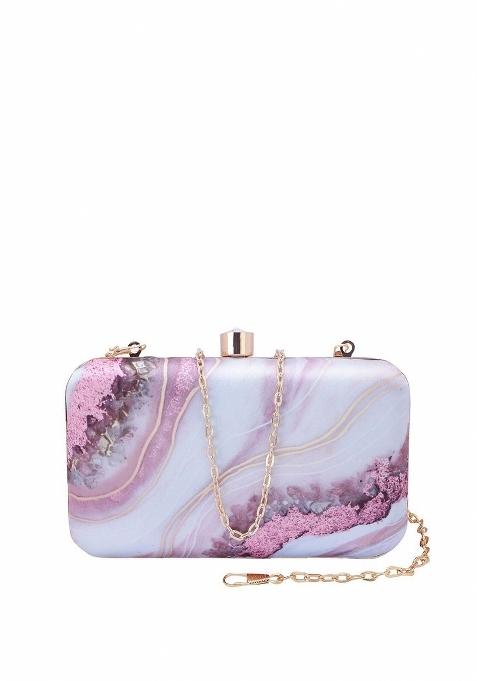 Women Printed Box Clutch