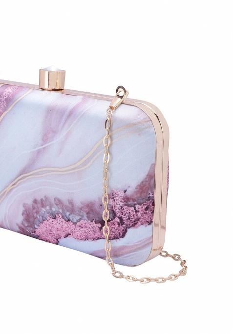 Women Printed Box Clutch