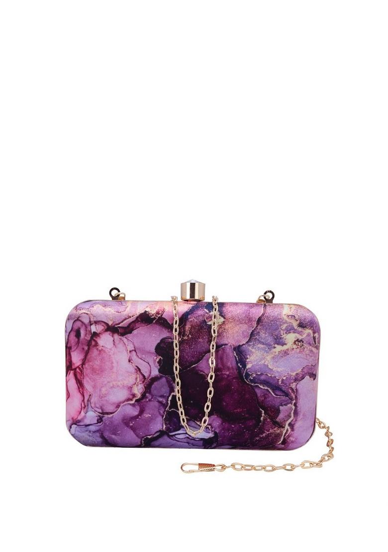 Women Printed Box Clutch