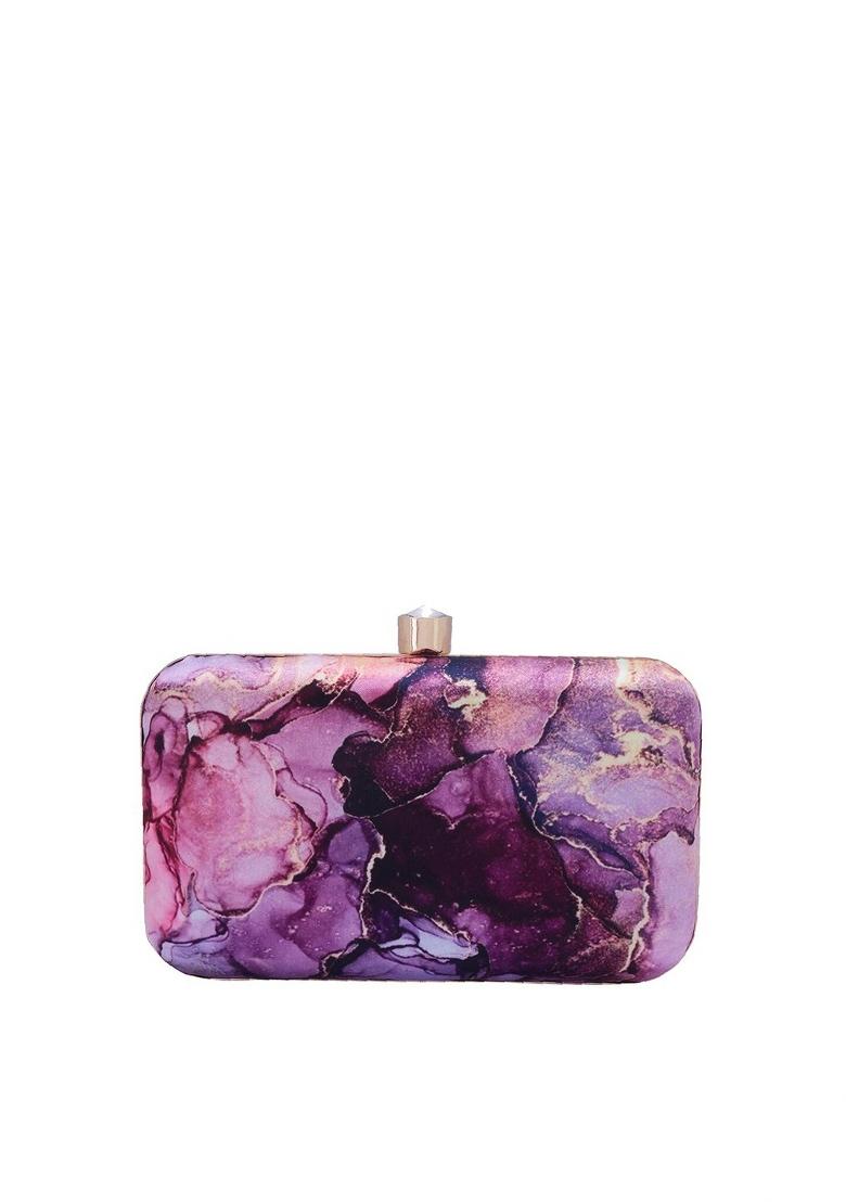 Women Printed Box Clutch