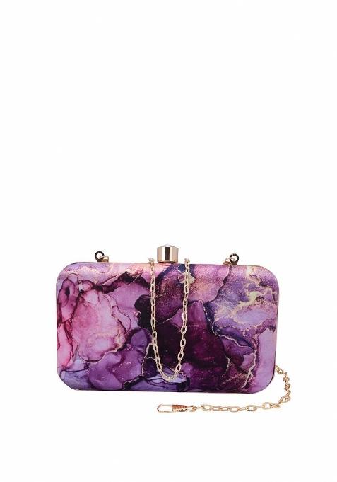 Women Printed Box Clutch