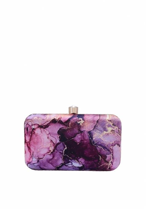 Women Printed Box Clutch